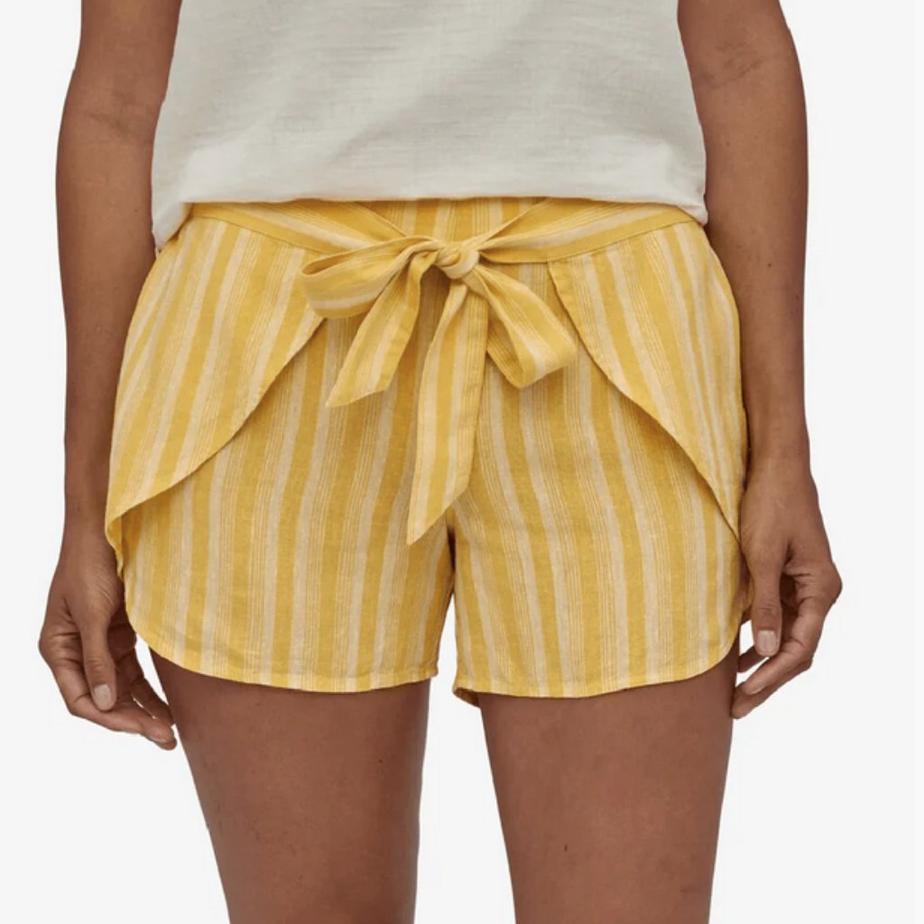 Nwt Patagonia Garden Island Shorts, Dusk Stripe Surfboard Yellow